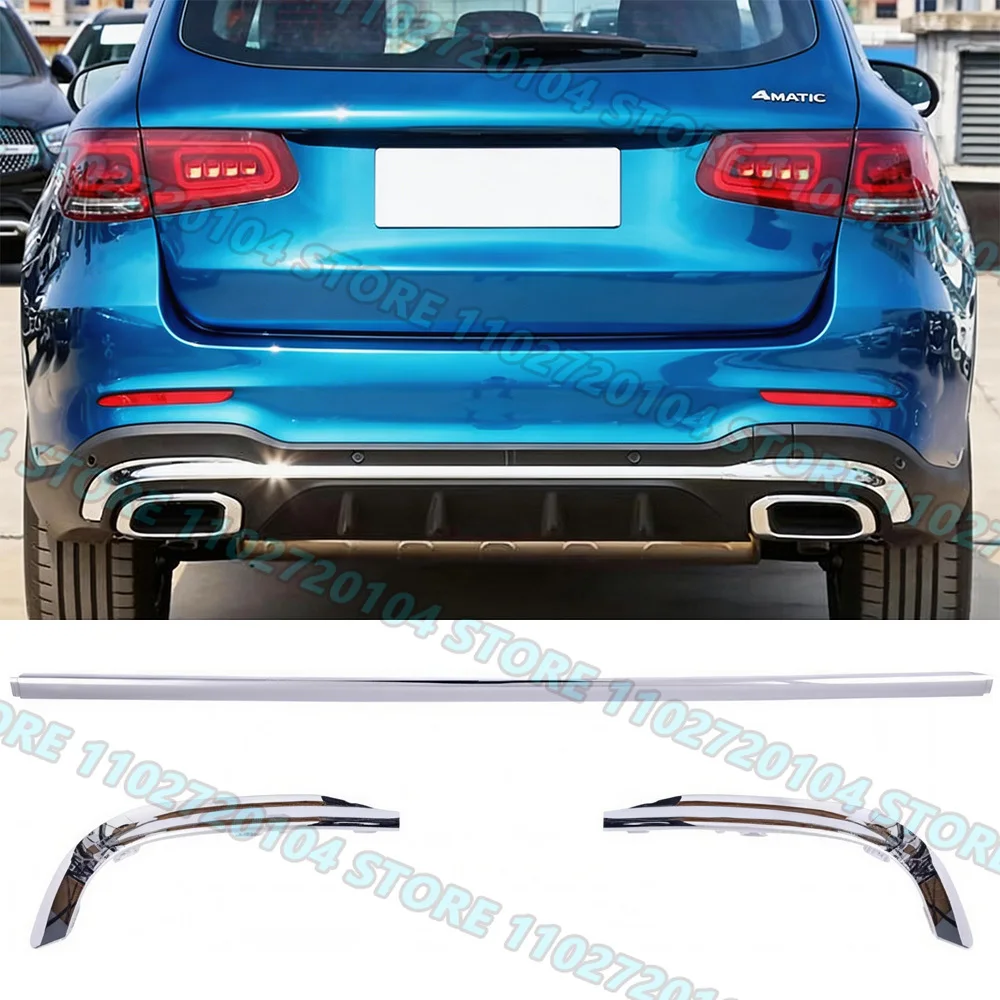 

for 2020-2022 W253 Mercedes Benz GLC200 GLC220 GLC250 Rear Bumper Cover Molding Trim ABS 2538852206 2538858306 2538858406