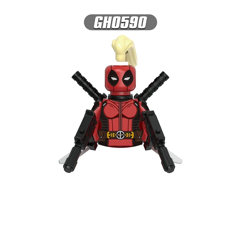 Marvel Legends Blocos de Construção para Crianças, DIY Figures Bricks, Deadpool Toys, Gambit Gifts, Elektra Figures, Party GH0596, New