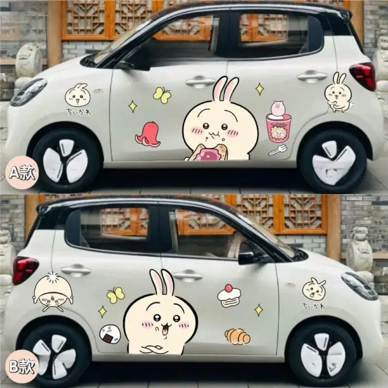 

Наклейки Chiikawa, женские автомобильные украшения, чехлы для царапин, наклейки «сделай сам», мультяшные наклейки для украшения автомобиля Usagi