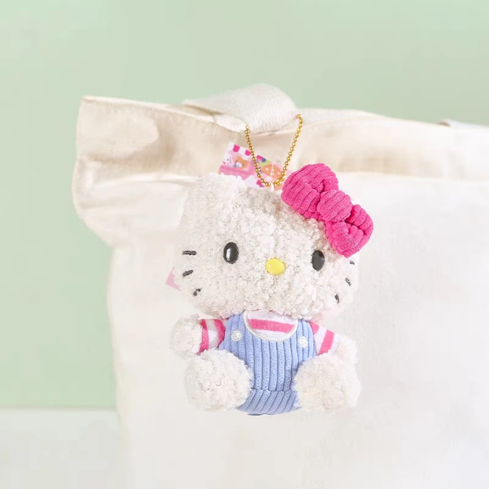 

Kawaii Anime Sanrio Hello Kitty Curly Plush Doll Cartoon Kt Cat Student Backpack Decoration Dolls Toys Girls Christmas Gifts