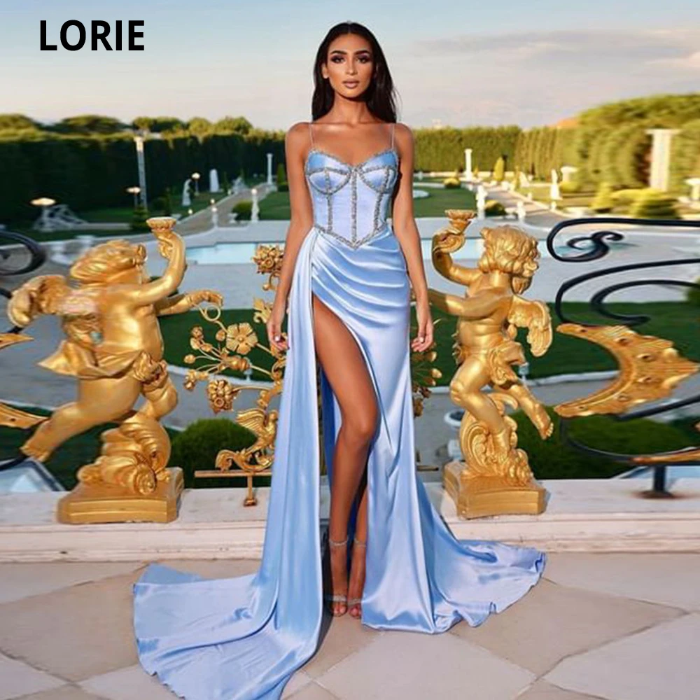 

LORIE Vintage Mermaid Evening Dresses Long Women Prom Party Gowns Sweetheart Side Split Beadings Formal Party Dress Robe Soiree