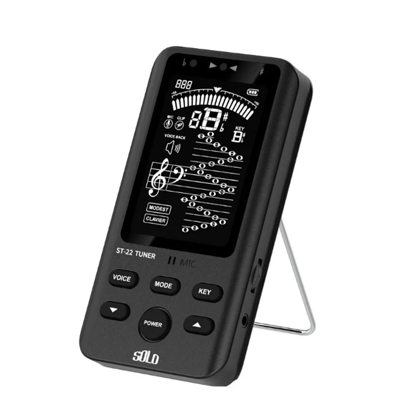 12 TET Universal Musical Tuner Rechargeable Intonation Trainer Tuner for Violin Sax Strings Wind Instruments Singing Practice
