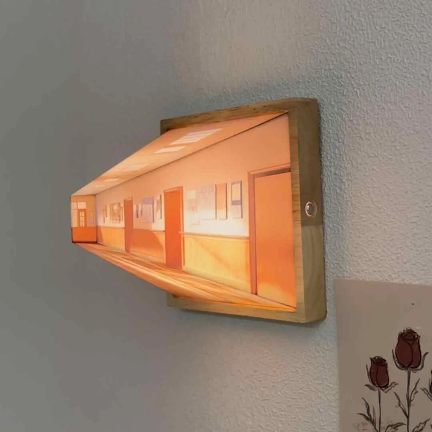 3D Illusion Night Light Gallery Bedside Picture Style Creative Modern Simulate Sunshine Drawing Night Light Gift dropshipping