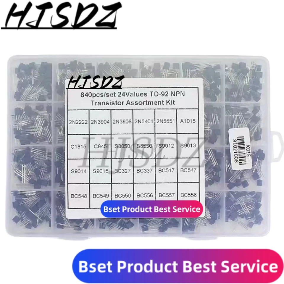 480-900PCS TO-92 Zestaw tranzystorów BC547 BC327 BC337 2N2222 3904 3906 C945 S8050 S8550 zestaw elektroniki