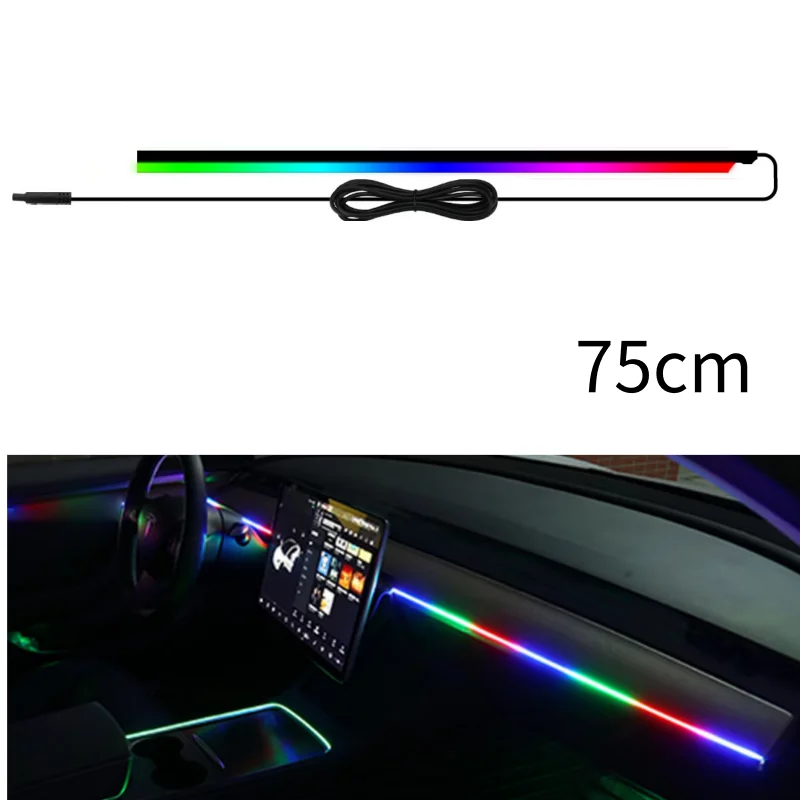 Umgebungsbeleuchtung Zubehör Auto Umgebungslichter LED Oberlicht Symphony RGB Innenraum Acrylstreifen Dekoration USB APP Steuerung