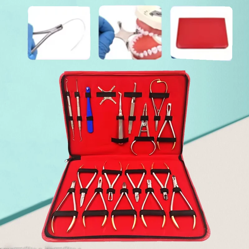 

set Dentist Orthodontic Tools Kit Orthodontic Pliers Forming Pliers Archwire Orthodontic Set