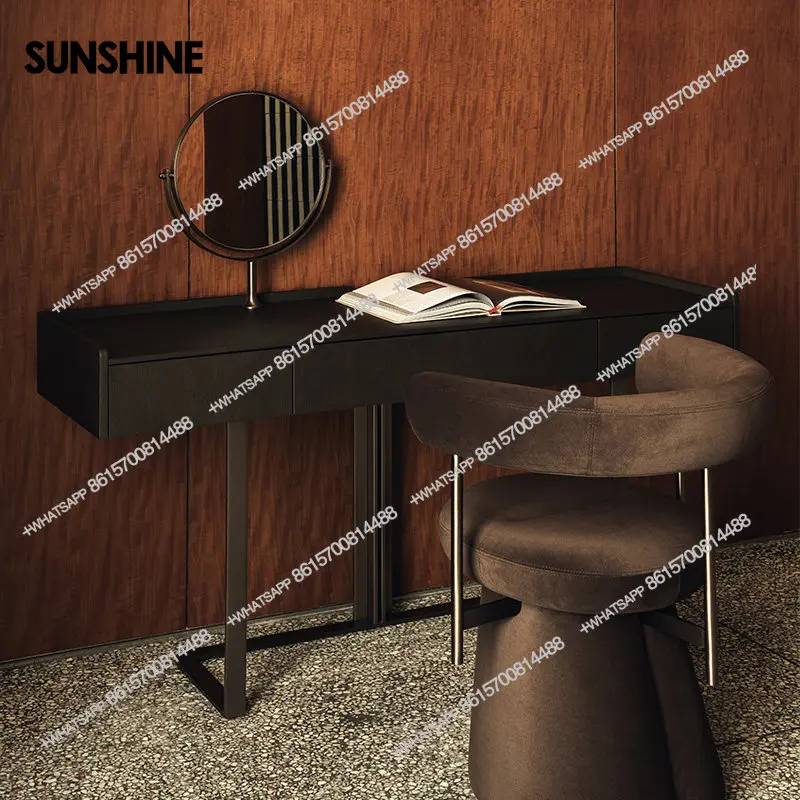 

Italian solid wood dresser modern simple bedroom small apartment makeup table