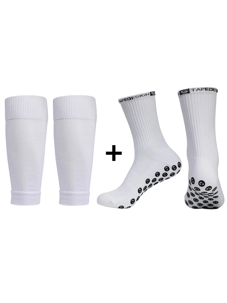AliExpress OLOEY 2 Pairs Anti-Slip Silicone Bottom Football Socks and Sports Leg Sleeves Set Men Breathable Running Soccer Cycling Sports Socks