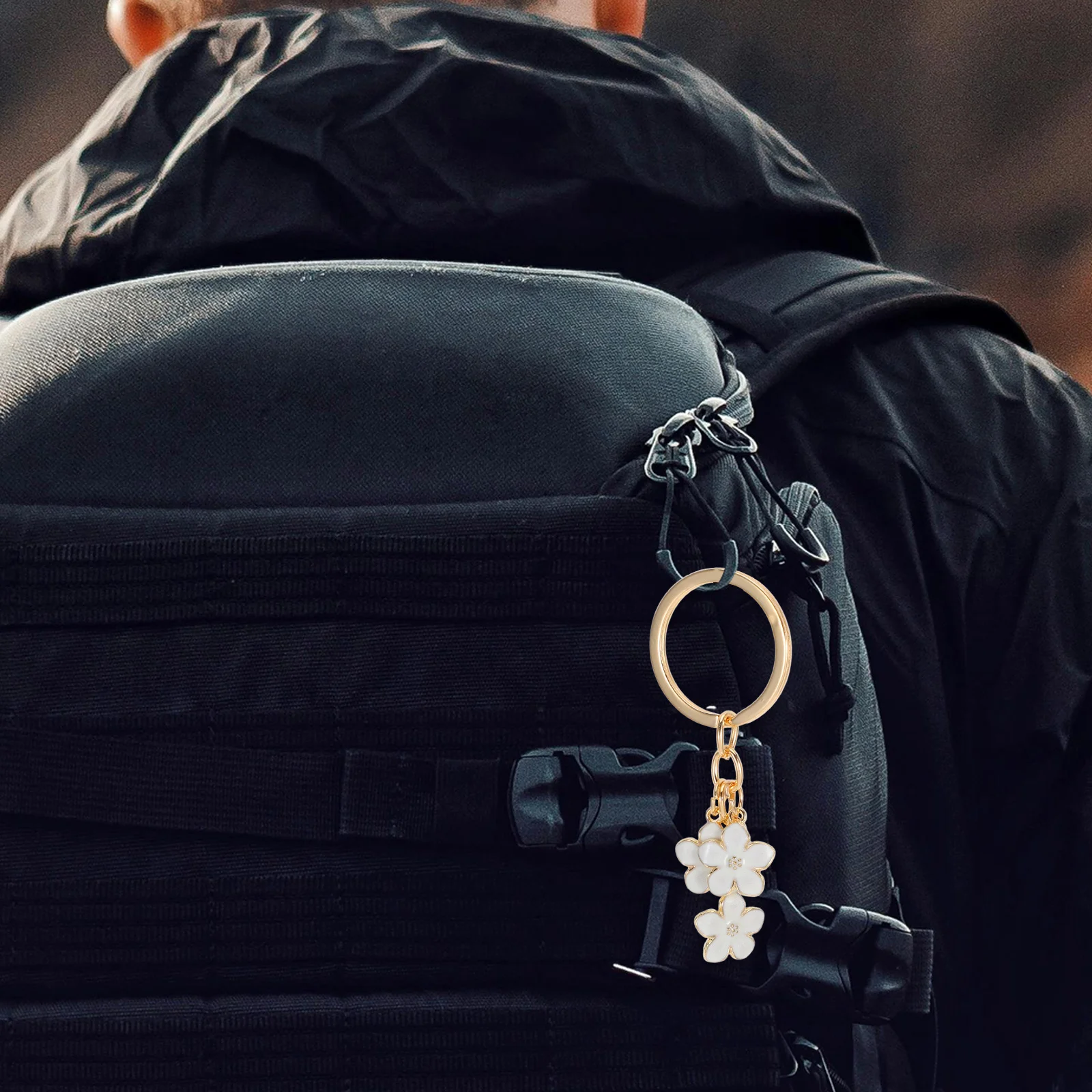 

Cherry Blossom Keychain Car Accessories Aesthetic Charms for Purses and Bags Cute Backpack Girls