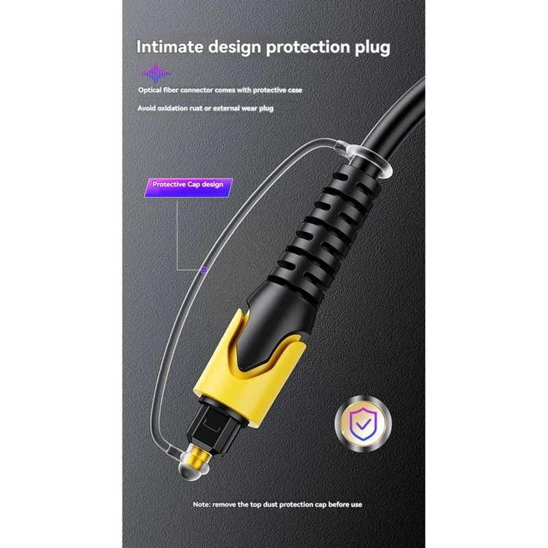 USB Digital Fiber Optical Audio Cable Square Port SPDIF To 3.5Mm Audio Converter For Connection To Audio Amplifier