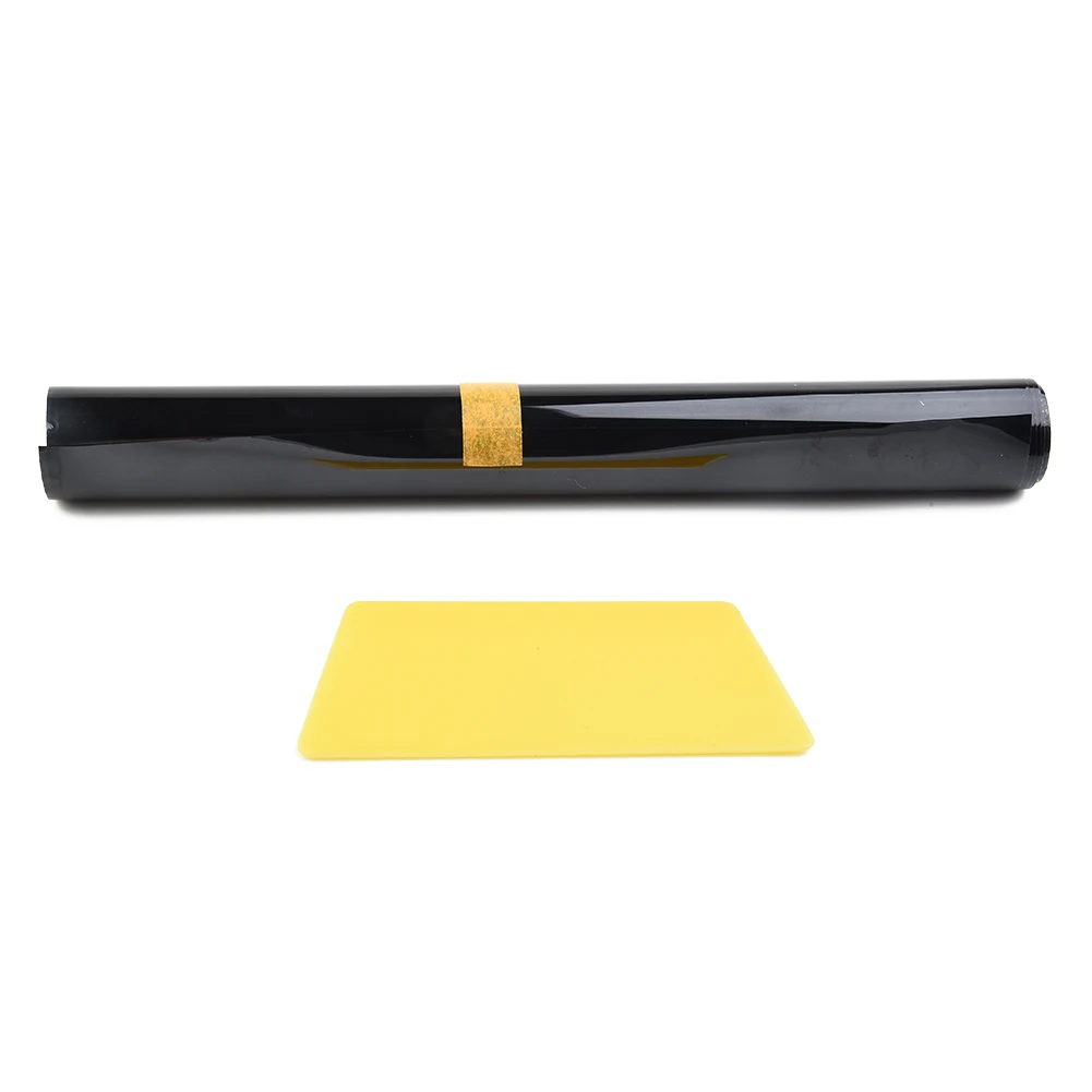 1pc Car Black 5％VL Sun Visor Strip Tint Film Front Glass Windshield Anti-UV Shade Decal 20cm*150cm Accessories