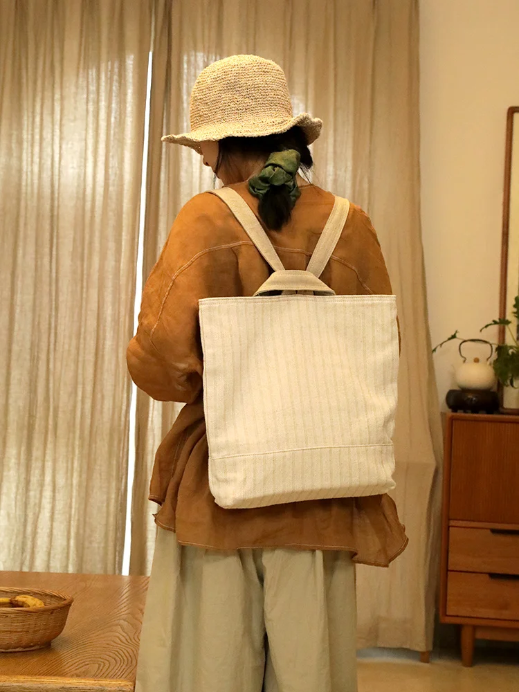 

Японский/корейский модный новый хлопковый льняной холщовый рюкзак большой вместимости, повседневные простые и универсальные студенческие сумки в студенческом стиле
