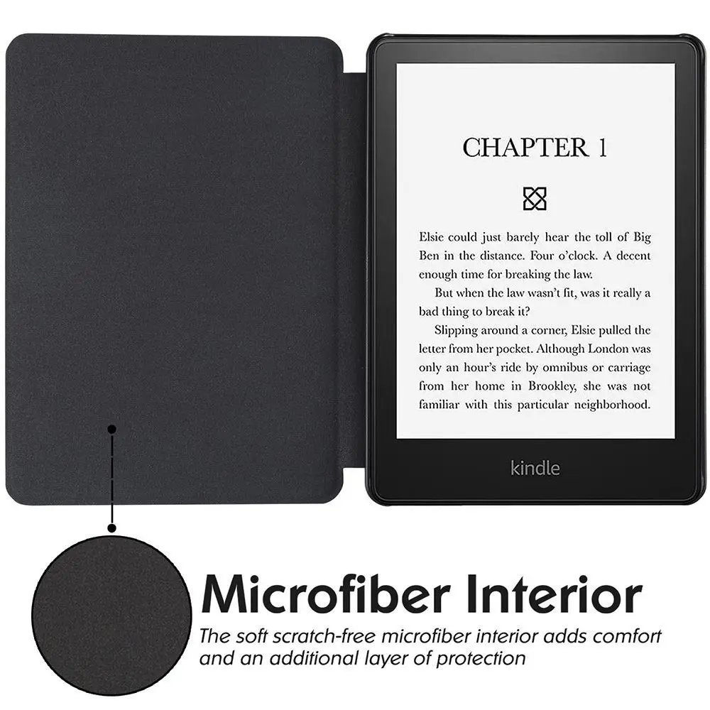 Con soporte de mano Funda para lector electrónico de 6 pulgadas Funda de cuero PU para apagado/encendido automático para libros electrónicos de 6 pulgadas para Kindle 2024/2024 11/12a generación