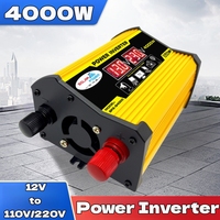 4000W 6000W Car Power Inverter Converter DC 12V To AC 110V/220V Transformer Dual USB Universal Socket Charge Modified Sine Wave