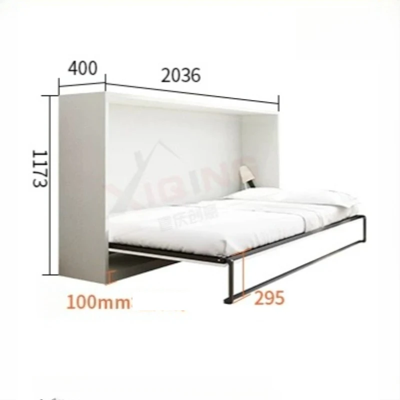 Adults Metal Folding Japan Single Murphy Bed Double Luxury Invisible Italian Cheap Bed Frame Wall Modern Full Set Furniture