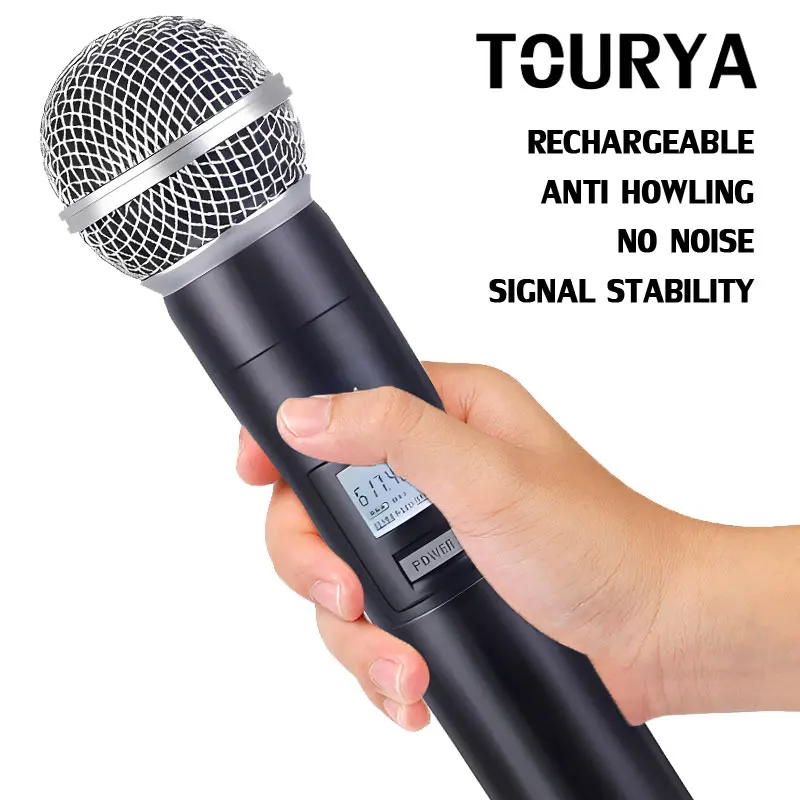 GLXD4 Microphone Wireless  Professional System UHF Mic Automatic Frequency 80M Party Stage Church Dual Handheld Microphones