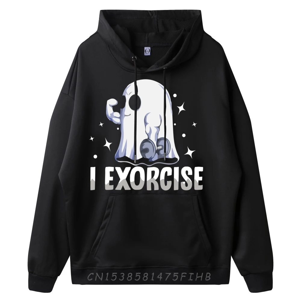 Funny Gym Exercise Workout Spooky Halloween Ghost I Exorcise Fashion Hoodies Men Men Clothes