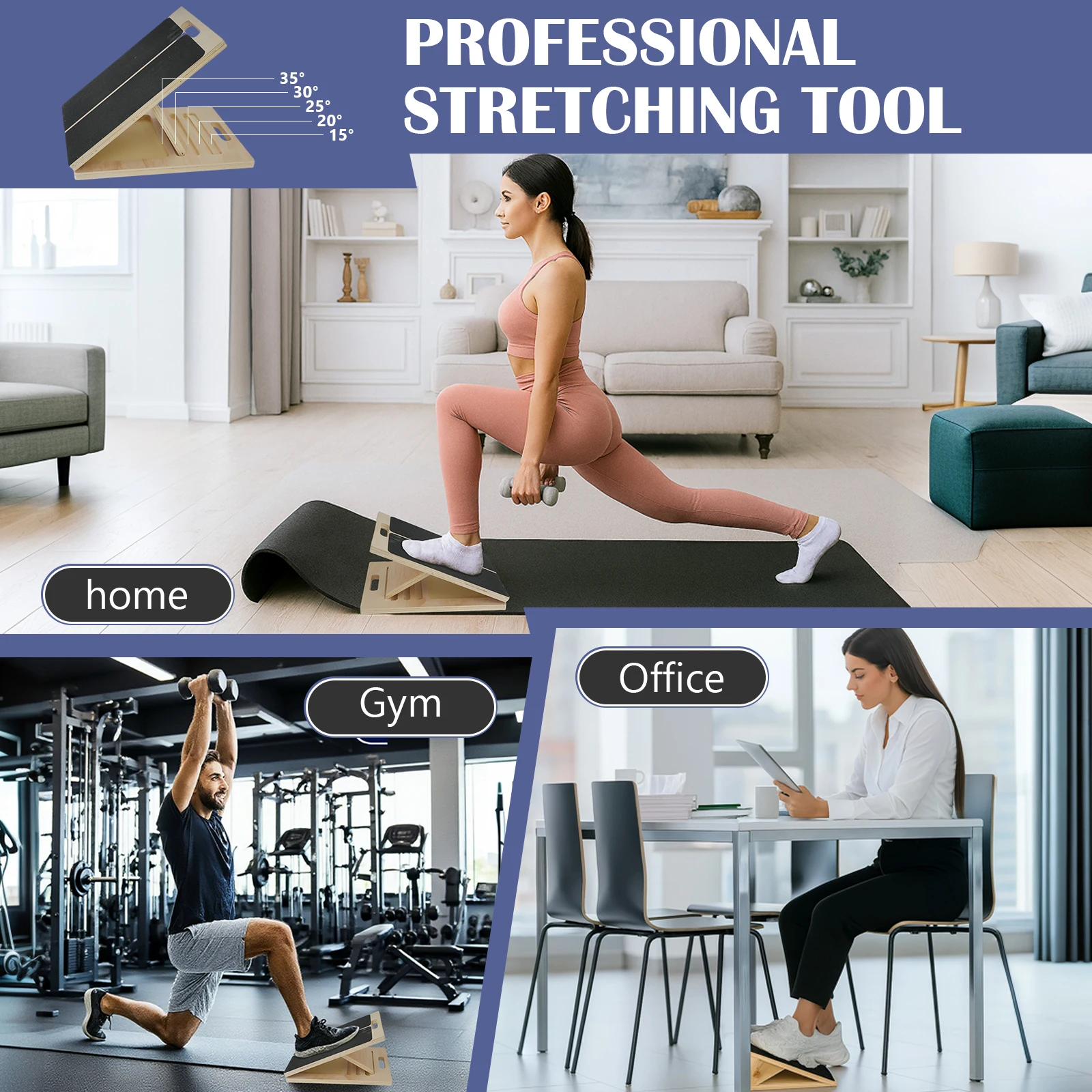 Wooden Stretching Board Portab - Seated Calf Raise recension och pris