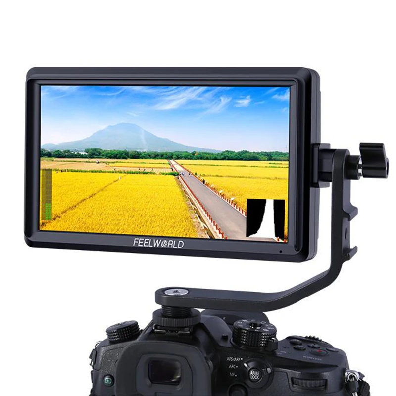 

FEELWORLD S55 V2 5.5 Inch DSLR Camera Field Monitor FHD IPS Support 4K HDMI Input Output Tilt Arm Power