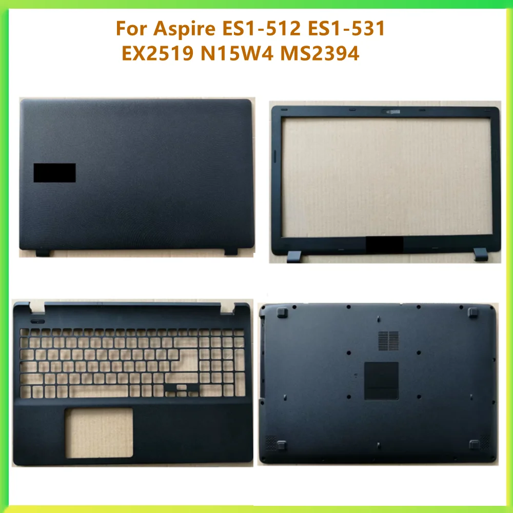 lcd moldura traseira quadro frontal palmrest superior inferior capa para acer aspire es1512 es1 531 ex2519 n15w4 ms2394 escudo novo 01