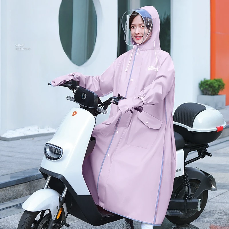 

Women's New Full-Body Anti-Storm Long Raincoat for Electric Bicycles Adult Rain Poncho