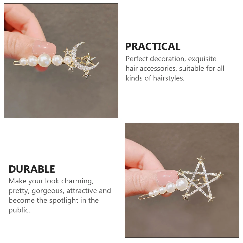 

4pcs Planet Side Hairpin For Women Girls Party Wedding Banquet Hair Accessories Braiding Ponytail Clips Lightweight