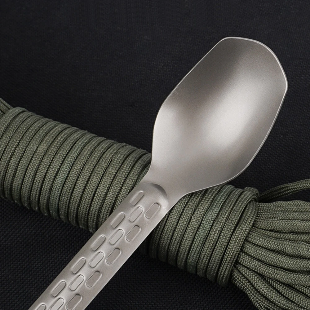 Cuchara de titanio para pesca camping senderismo y cenas al aire libre - imagen 2