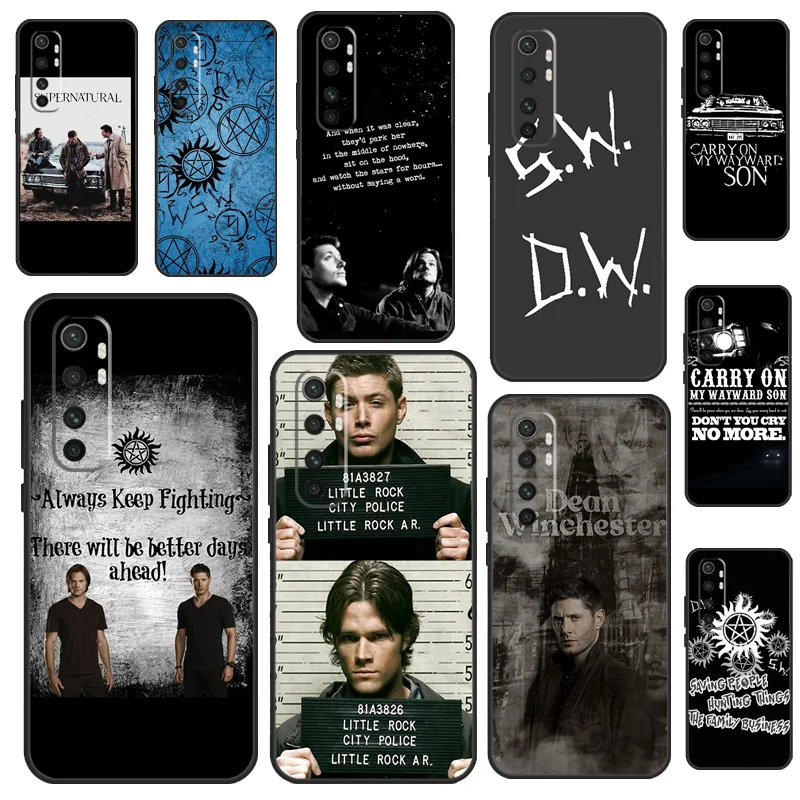 Supernatural SPN Dean And Sam Case For Xiaomi Mi 11 Lite Ultra 9T 10T 11T Pro POCO X3 Pro M3 F3 Phone Cover Shell