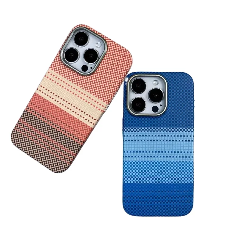 

Applicable to iPhone16 carbon fiber pattern, magnetic mobile phone case Apple, sunset moonrise all-inclusive, protective case