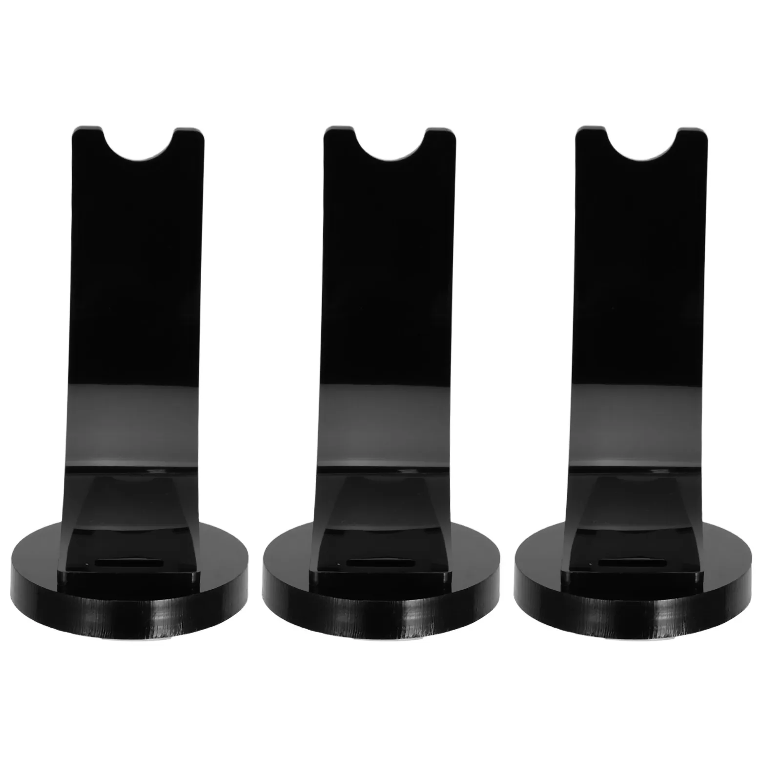 3Pcs Transparent Plastic Pen Display Stand Single Upright Desk Pen Holder Creative Makeup Brush Holder Office Home Organizer