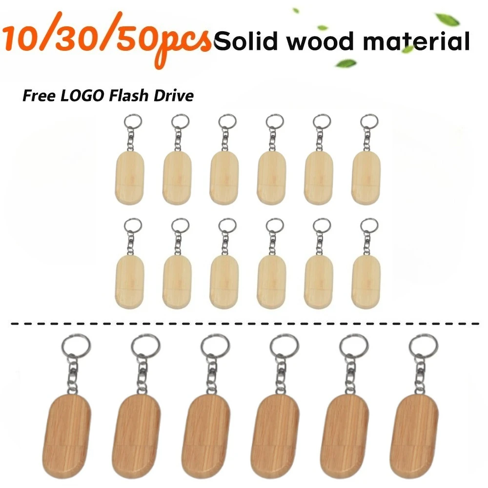 

10/30/50pcs/Lot High speed USB 2.0 Flash Drive Wooden Pendrive 8GB 16GB 32GB 64GB 128GB Memory Stick Wedding Gift (Free LOGO)