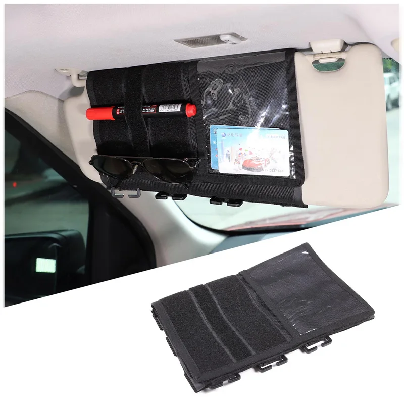 

For 2007-2015 Land Rover Freelander 2 black car styling car multi-function sun visor multi-port storage bag car interior parts