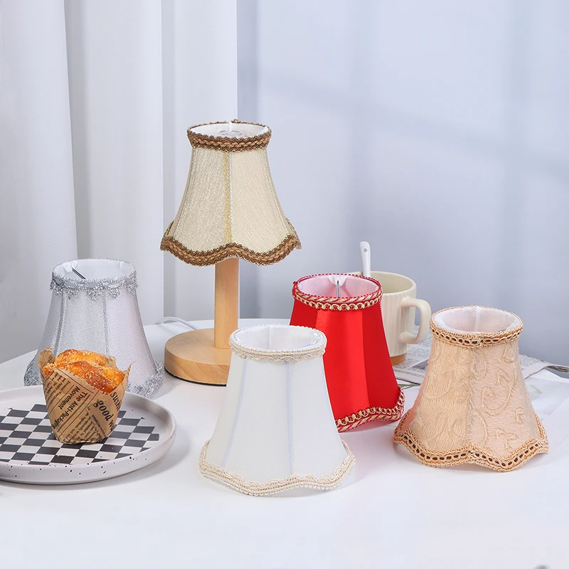 Einfache Kronleuchter Lampen schirm Retro Kerze Kronleuchter Stoff Lampen schirm nordischen Stil moderne Lampen abdeckung für die Heim dekoration