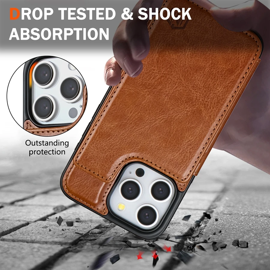 Retro PU Leather Flip Phone Ca - Magnetic Case Smart review and price