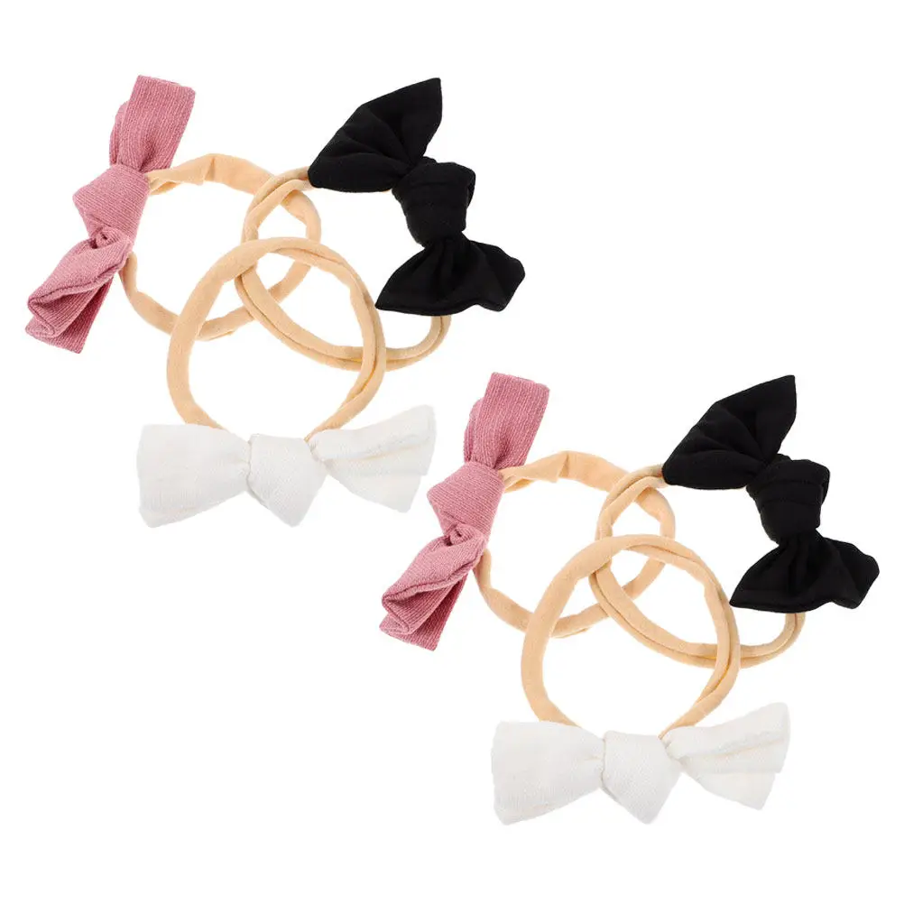 

6 шт. детских повязок на голову с бантом для новорожденных девочек, аксессуары для волос для малышей, праздничные повязки для девочек