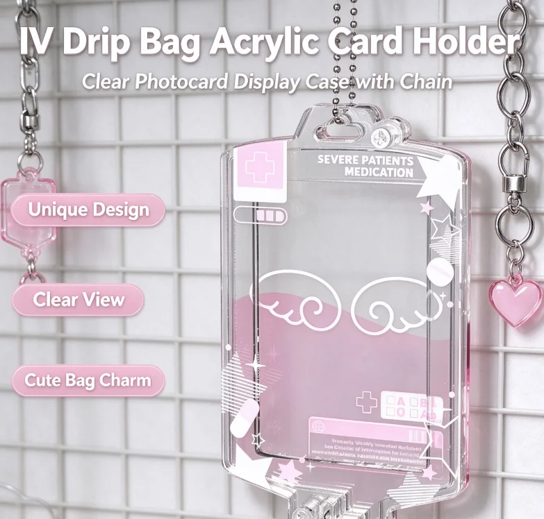 3Inch Infusion Bag Series Acrylic Photo Display Case Dark Alternative Card Frame Home Decor for Anime Kpop Itabag Hanging Layout