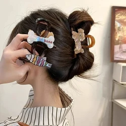 Premium original caramel cat grab clip Korean hair accessories sweet versatile hairpin back head shark clip medium female