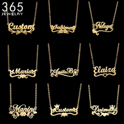 Custom Name Necklace Fashion Customized Stainless Steel Necklaces Names Chain For Women Birthday Gift Jewelry Gold Color Pendant