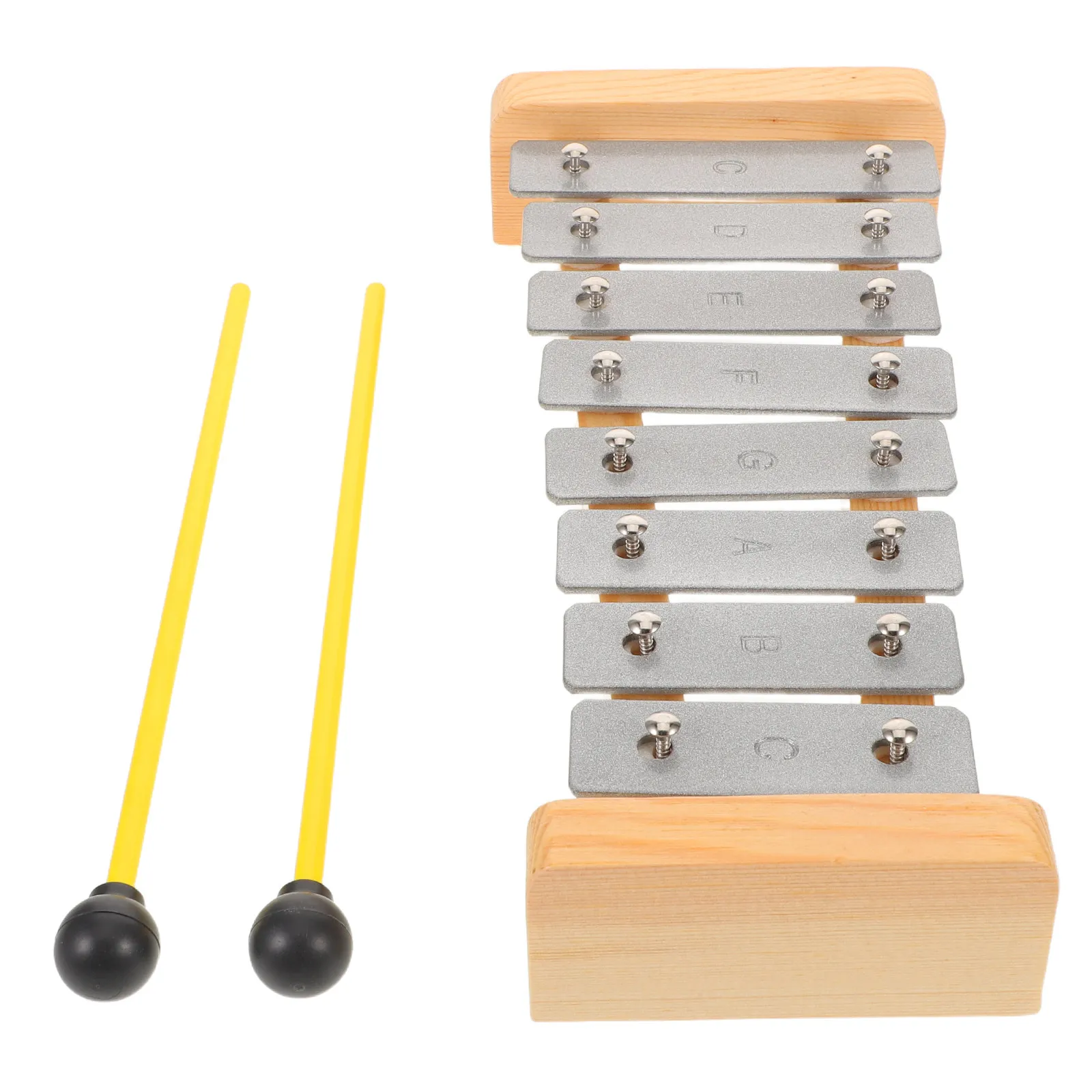 Aluminum 8-Note Xylophone for Preschoolers Cognitive Development Musical Instrument Outdoor Indoor Portable