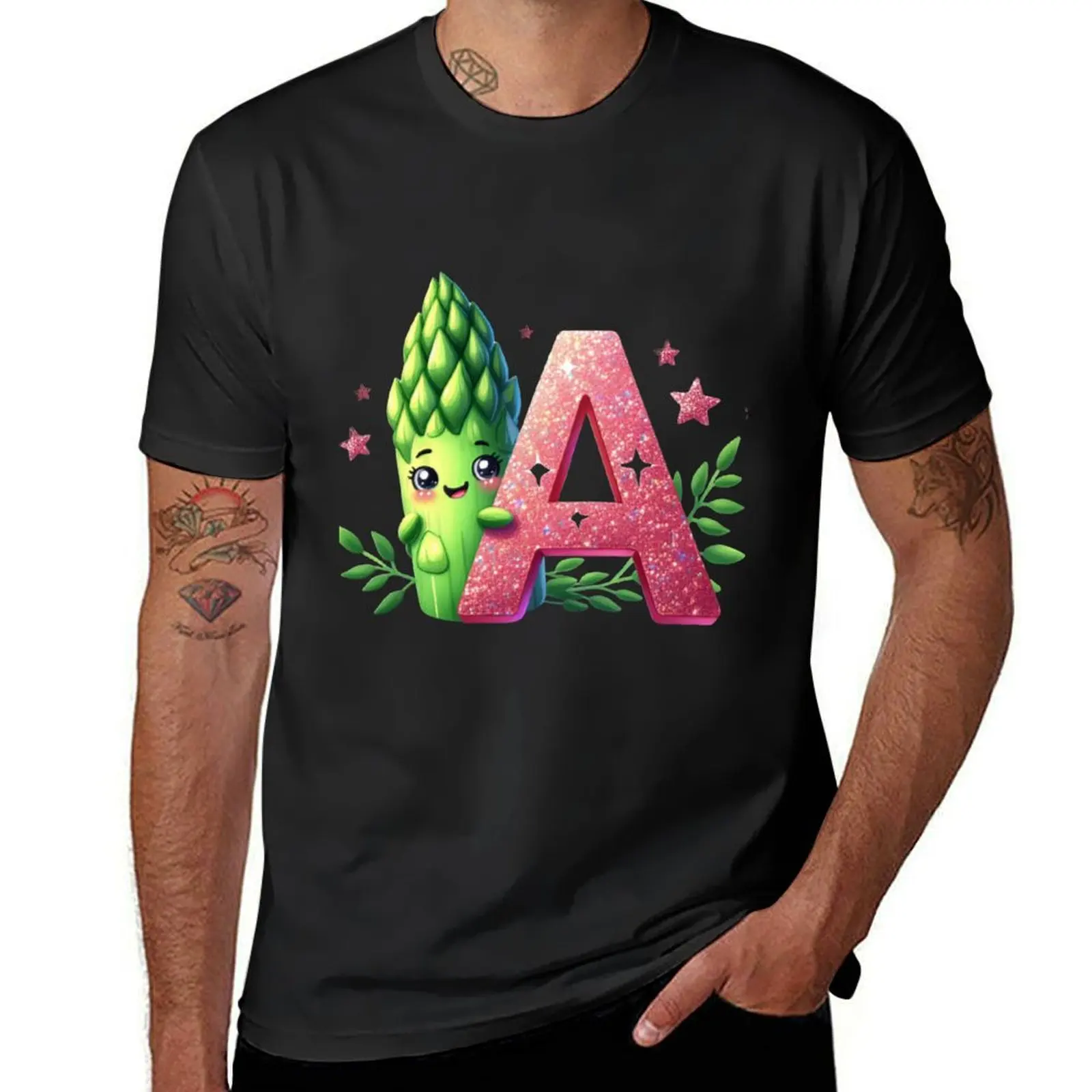 ALPHABET A ASPARAGUS LOVE T-Shirt quick-drying anime clothes men t shirt