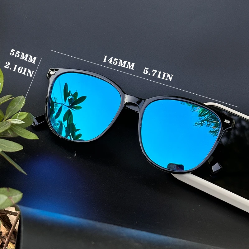 1 قطعة/2 قطعة/3 قطعة نظارات شمسية مستقطبة للنساء مستديرة-إطار كمبيوتر أنيق وردي/أزرق/ليوبارد/UV400 عدسات السفر والقيادة والمشي لمسافات طويلة" #4