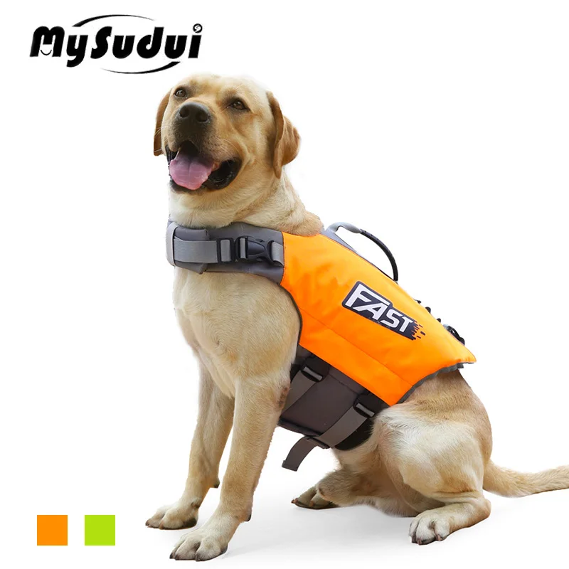 Mysudui Summer Dog Life Jacket Breathable Golden Dog Swimming Clothing Strong Wear-resistant Safe Swimsuit for Large Dogs