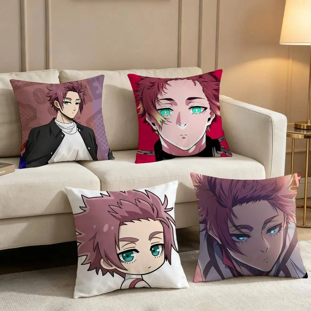 anime manga fanart chibi cute S-Sae Itoshi Pillow Case For Home Bedroom Car Office Decoration Living Room Sofa Cushion Cover