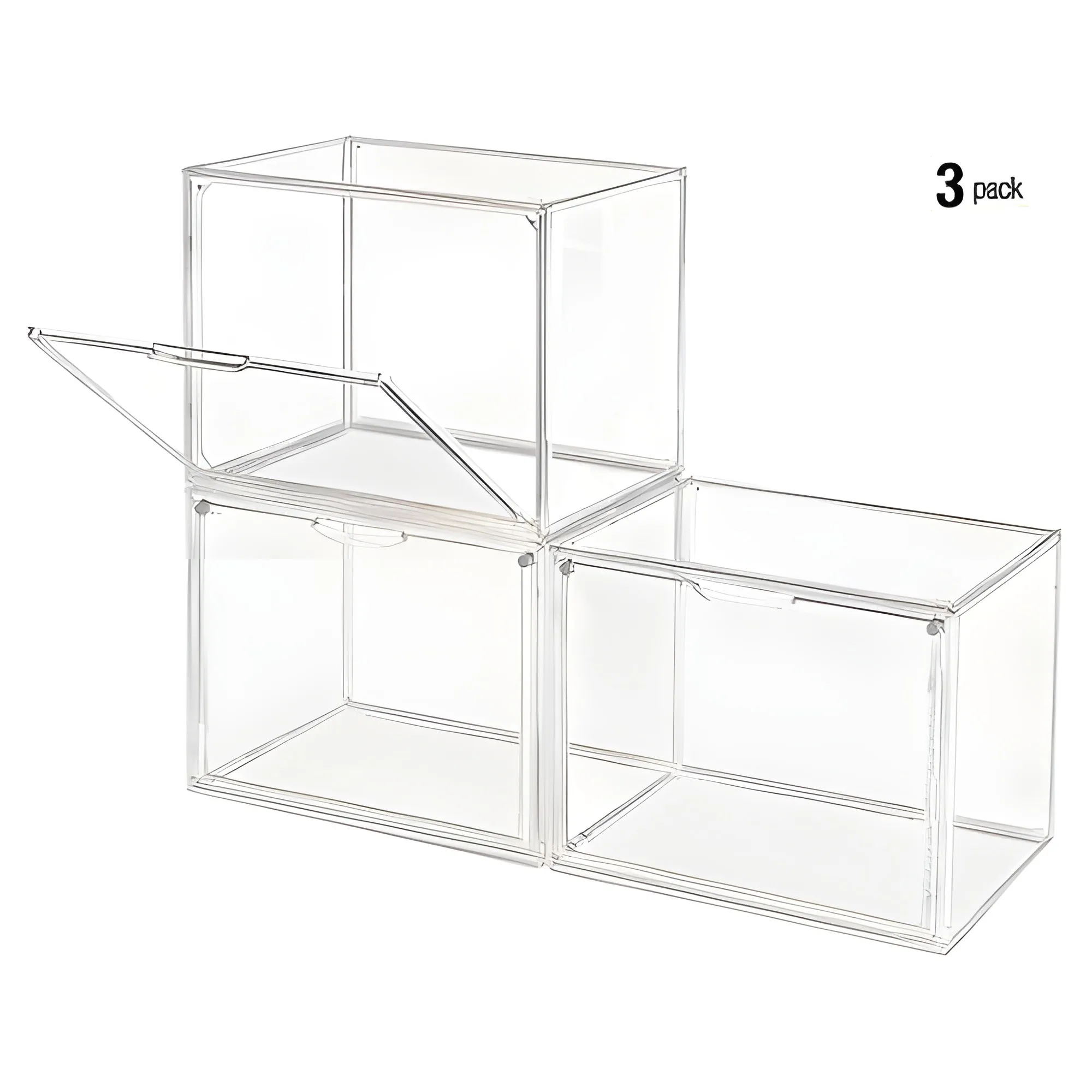 Vitrine, staubdicht, transparent, Aufbewahrungsbehälter, Behälter, Organizer, Tasche, Showbox für Figuren/Spielzeug/Sammlerstücke/Gundam/Automodell/Lego