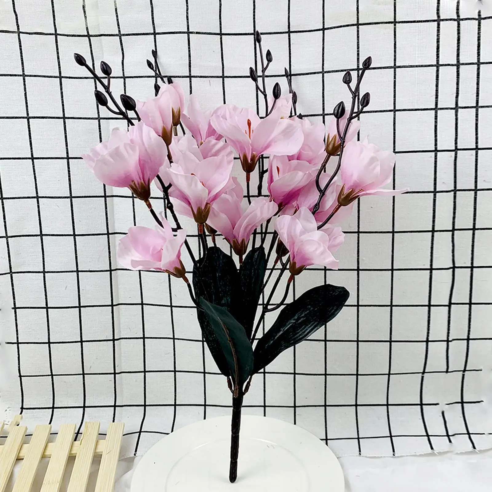 Wooden Stems for Pumpkins Simulated Magnolia Single Small Handlebar Flower Autumn Color Talan Orchid Project Flower Petals