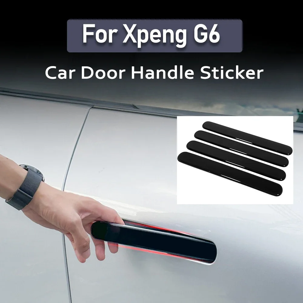 

For Xpeng G6 2023 2024 Xiaopeng G6 Car Door Handle Sticker Anti Scratch Protective Cover Black Modified Accessories