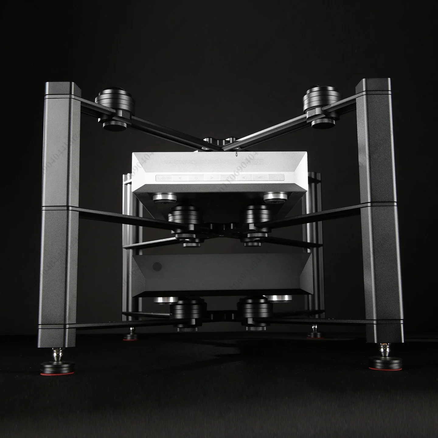 Desktop Shock Absorbing Audio Rack, Multi-layer Stand for Amplifier, Decoder, Headphone Amp & Headphone Storage