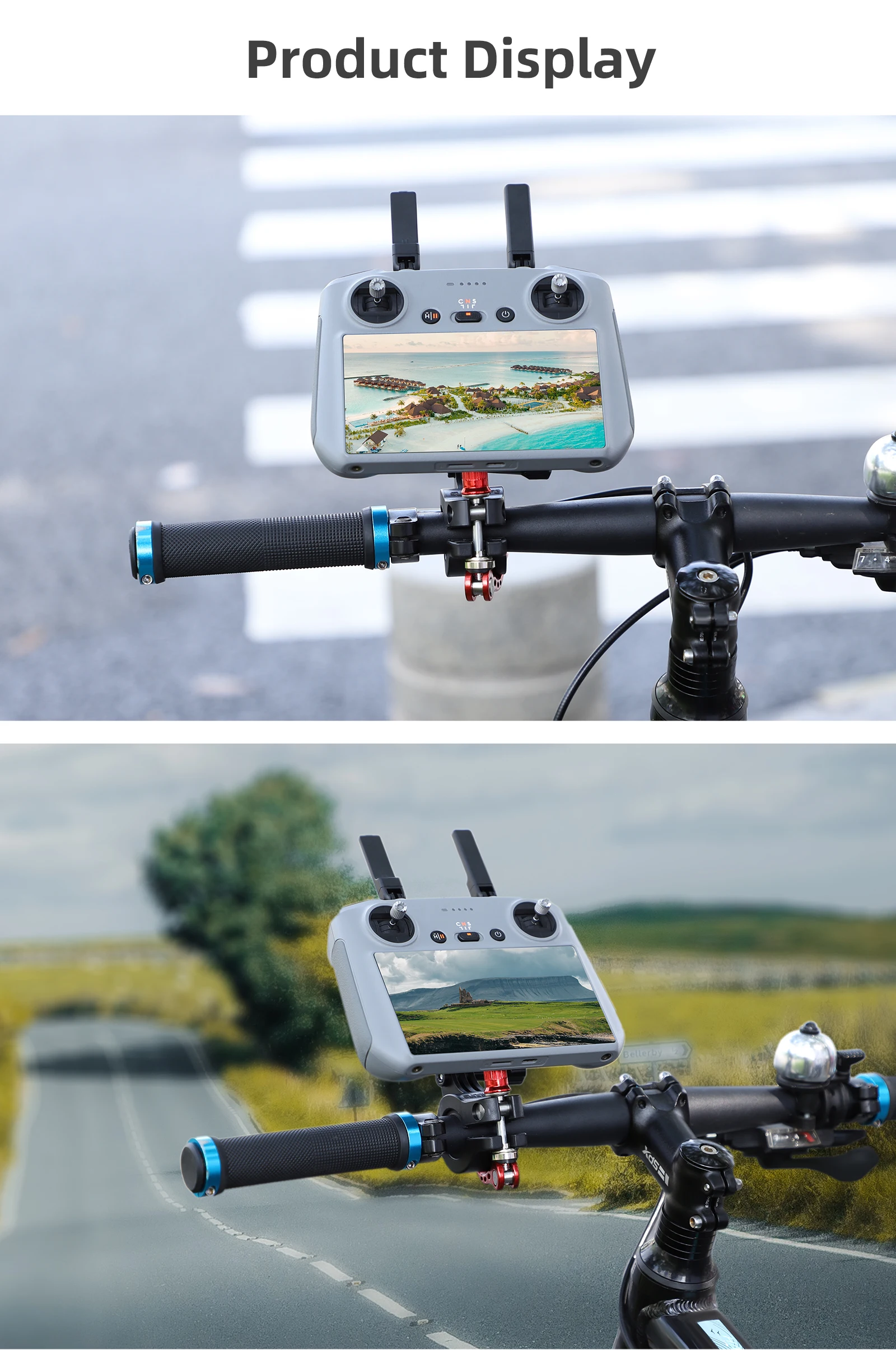 Remote Control Bike Clip for DJI RC2 Bicycle Bracket Holder Clamp for DJI Mini 4 Pro/DJI Air 3 Remote Controller Drone Accessory