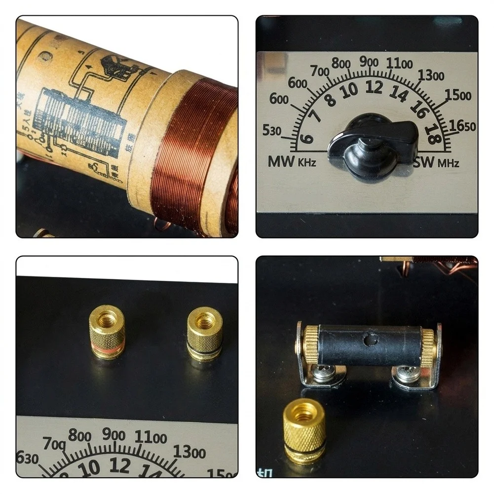 Analog Radio Building Kit for Crystal Detector Application For Beginner Friendly No Soldering Required All Parts in Package