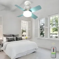 Remote Control LED Light Bulbs Ceiling Fan With Light E27 Socket Dimmable Wireless Fans Lighting For Bedroom Kitchen
